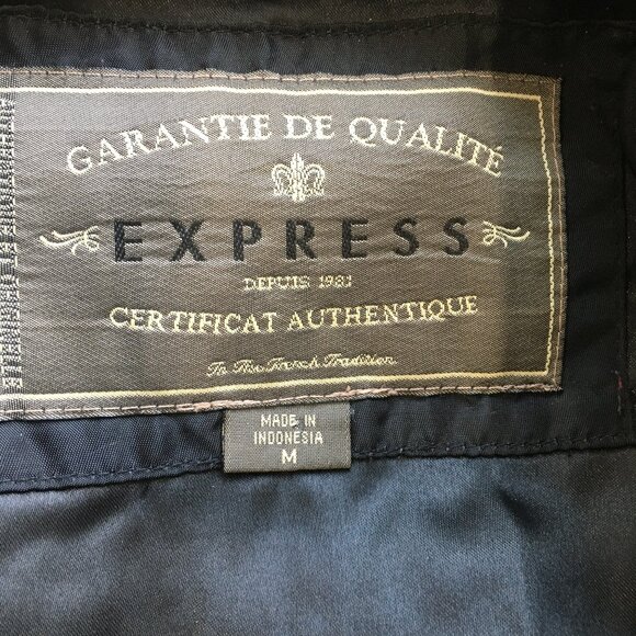 EXPRESS Black Quilted Dolman Sleeve Elbow Patch Jacket - Picture 2 of 15